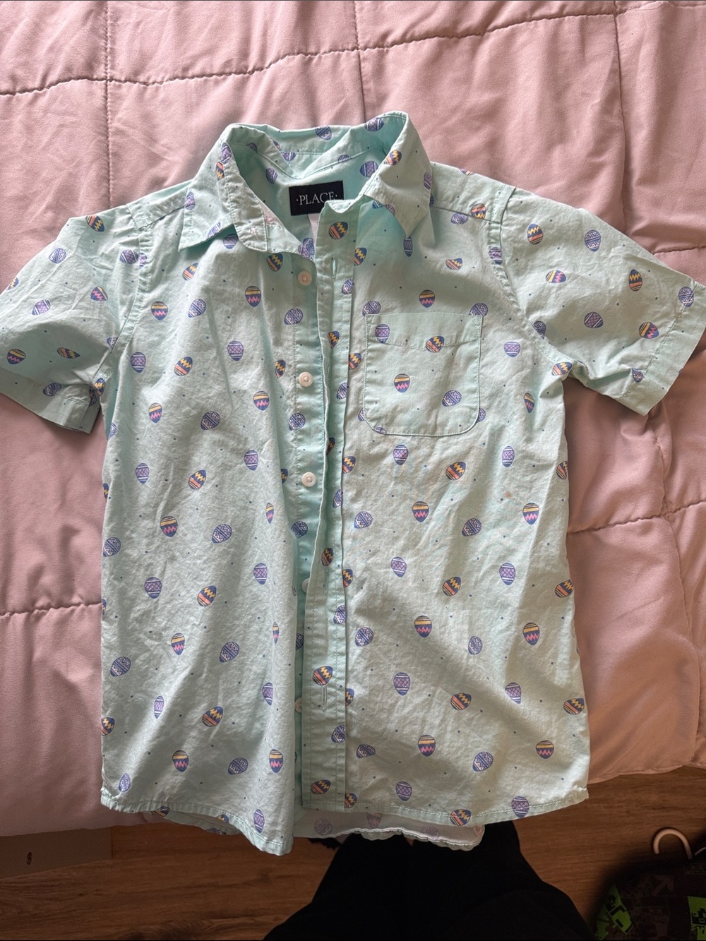 The Children's Place Mint Short-Sleeve Button-Up Shirt